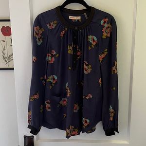 Rebecca Taylor floral silk blouse